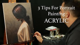 How to paint people  3 tips for painting portraits in acrylics  making painting easier with Tim [upl. by Atilehs]