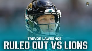 Trevor Lawrence OUT vs Lions [upl. by Aek]