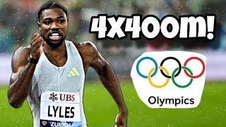 Team USA smashes WORLD RECORD by over a FULL SECOND in mixed 4x400 relay heat  Paris Olympics [upl. by Matejka]