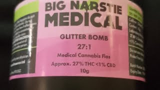 Big Narstie Glitterbomb uk medical flower [upl. by Zerla]