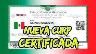 Como Descargar NUEVA CURP CERTIFICADA  Método Súper Fácil [upl. by Correy]