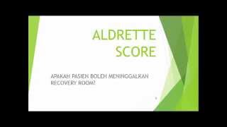 aldrette score [upl. by Nylynnej456]