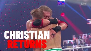 Christian Returns at WWE Royal Rumble 2021  Reaction [upl. by Ellicott]