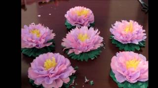 Como hacer 🌸FLORES de PAPEL SEDA pequeñas fáciles 2019 paso a paso 🌺  Paola Mora [upl. by Larue]