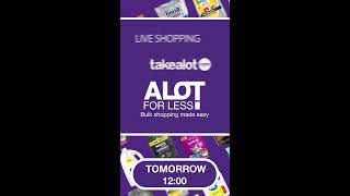 Takealot Live Shopping  Tomorrow 1200 [upl. by Aneekahs]