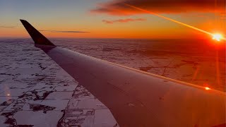 4K – Incredible Edmonton Sunrise Landing – Air Canada – Bombardier CRJ900 – CGOJZ – SCS 1109 [upl. by Alexi]