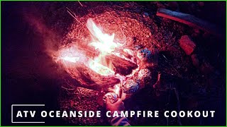 BEAUTIFUL oceanside FISHING amp CAMPFIRE COOKOUT [upl. by Nilahs214]