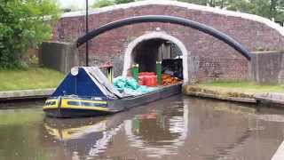 Coal Carrying Narrowboat Leaving a Lock [upl. by Seuqcaj]