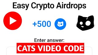 Easy Crypto Airdrops Cats Video Code  10 October Cats Code  Cats Video Code Today [upl. by Nalced]