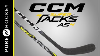 CCM Super Tacks AS4 Hockey Stick  Product Review [upl. by Calla199]