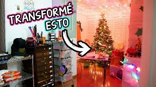 TRANSFORMACIÓN EXTREMA DE NAVIDAD EN MI CUARTO 🎅🎄 200 Focos de navidad 😱 Craftingeek [upl. by Garihc]