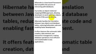 what is hibernate  ORM java hibernate [upl. by Innes]
