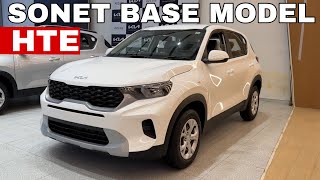 KIA SONET HTE BASE MODEL Value For Money Variant 🤑 NEW KIA SONET HTE WHITE COLOUR REVIEW [upl. by Olivann]