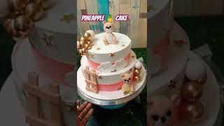 Pineapple 🍍 cake 🎂 digene 2 kg round to estaf shortvideo shortvideo trending cacke [upl. by Sokem888]