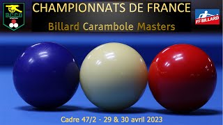 Championnat de France Masters  Cadre 472  Billard 3  doubles KO [upl. by Ylevol]