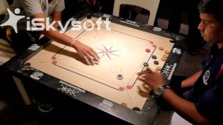 Carrom World Cup 2014  Chamil vs Srinivas Black Slam  Break to Finish [upl. by Esorbma]