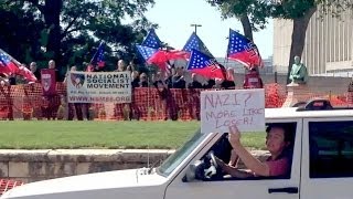 NeoNazis clash with protesters in Chattanooga [upl. by Ahsema]