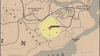 Mapa del Tesoro Hennigans Stead Centro  Hennigans Stead Central Treasure Map Location RDR 2 [upl. by Aikrahs]