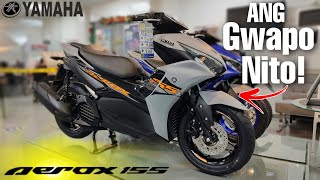 2023 New Yamaha Mio Aerox 155 Sobrang angas nito 🤯 Color Matte Gray Black Walkthrough Review [upl. by Lynnworth]