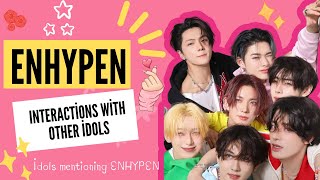 Idols Mentioning ENHYPEN  ENHYPEN and other idols interactions Part 1 [upl. by Bocock409]