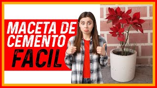 Cómo hacer una maceta de cemento grande con técnica de terrazo tutorial paso a paso facil y rapido [upl. by Talbott349]