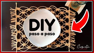 Mantel individual de YUTE tutorial de macramé paso a paso [upl. by Frankel]