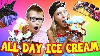 ALL DAY literally Ice Cream Challenge [upl. by Garner]