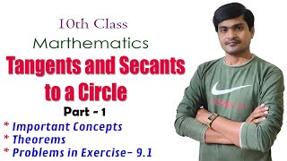 Tangents and Secants to a Circle I Part  1 I 10th Maths I Concepts  Exercise91 I Ramesh Sir [upl. by Eneri70]