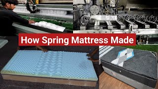 How Spring Mattress Made in Factory Online Pocket Spring with 5 Zone Support Memory foam mattress [upl. by Codie]