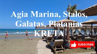 Spacer po Agia Marina Stalos Galatas Platanias Kreta 4K [upl. by Bouchard]