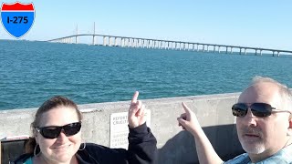 DRIVING OVER THE OLD AND NEW SUNSHINE SKYWAY BRIDGE  ST PETERSBURG  FLORIDA [upl. by Gruber]