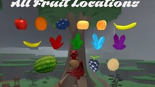 Roblox Treelands  All Fruit Locations [upl. by Woodie]