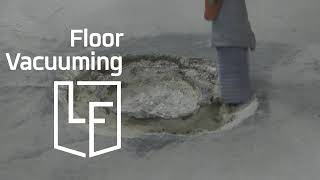 Vacuuming Industrial Concrete Floor [upl. by Hamford]