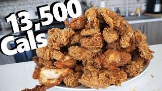 Mountain of Extra Crispy Fried Chicken Challenge 13500 Calories [upl. by Karlow]