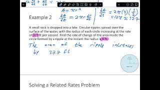 MATH1122 Section 65  Related Rates [upl. by Phaedra]