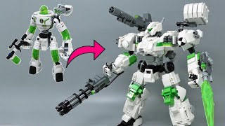 Upgrading LEGO Robot To Armored Core Style Bipedal [upl. by Knowles671]