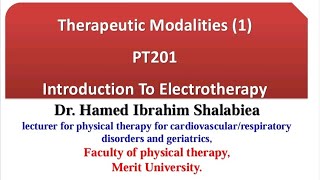 ELECTROTHERAPY LEC 1 DR MINA NASSER [upl. by Kress]