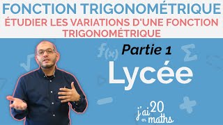 Étudier les variations d’une fonction trigonométrique partie 1  Première amp Terminale Maths Spé [upl. by Cesaro28]