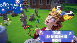 TODAS las misiones de Mushu Sin dialogos Disney Dreamlight Valley [upl. by Mellicent]