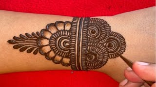 Back hand beautiful henna design  Simple and easy mehndi designs for hands [upl. by Martres]