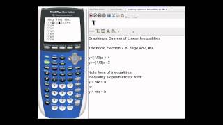 Graphing a System of Linear Inequalities on a TI84 [upl. by Zzabahs]