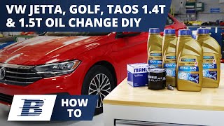 How to Change the Oil on a 20192024 VW Taos Jetta Golf 14T or 15T [upl. by Weeks]