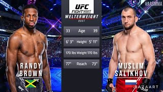 RANDY BROWN VS MUSLIM SALIKHOV FIGHT UFC VEGAS 85 [upl. by Eyllib220]