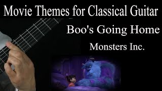 Monsters Inc  Boos Going Home  Movie Themes For Classical Guitar [upl. by Paloma]