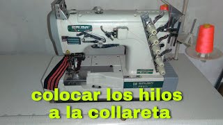 como enhebrar o colocar los hilos a la máquina de coser collareteracollaríngaloneraetc [upl. by Marijane944]