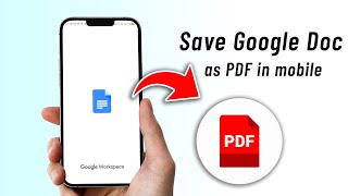 How to save Google Doc as PDF in mobile [upl. by Brufsky858]