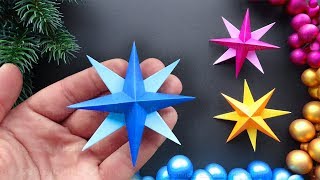 Basteln Weihnachten Sterne basteln mit Papier  Weihnachtsdeko selber machen ⭐ [upl. by Winifield]