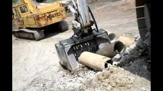 2  24 inch RCP with Rotary Crusher bucket [upl. by Conyers]