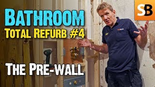 Bathroom Renovation 4  Stud Prewall [upl. by Staal241]