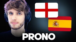 🏆 MON PRONO POUR ANGLETERRE – ESPAGNE [upl. by Miahc]